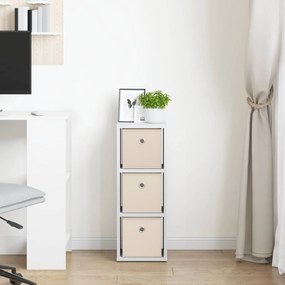 vidaXL Πλαϊνό γραφείο με συρτάρι Λευκό 25,5 x 22 x 69,5 εκ