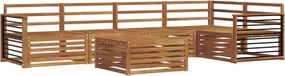 vidaXL Σειρά Καναπέ Εξωτερικού 6 pcs Φυσικό