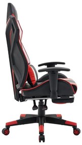 Καρέκλα Gaming D-01 Fylliana Λευκό/Μαύρο - Κόκκινο Τεχνόδερμα 53x47x127 εκ. 53x47x127 εκ.