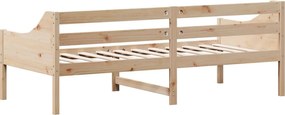 vidaXL Day Bed Φυσικό 90 x 200 cm Solid pine wood, Plywood slats