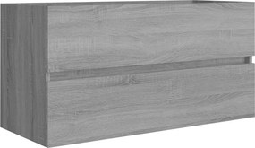 vidaXL Ντουλάπι Νιπτήρα Γκρι Sonoma 90x38,5x45 εκ. Επεξεργασμένο Ξύλο