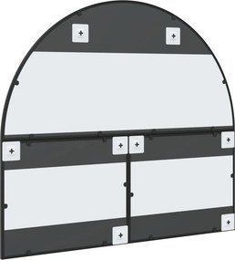 vidaXL Καθρέφτης Τοίχου Αψίδα Μαύρος 100 x 90 εκ. από Σίδερο