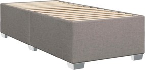 vidaXL Κρεβάτι box spring με στρώμα Taupe 90 x 200 cm Ύφασμα