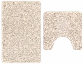 vidaXL Πατάκι μπάνιου 2 pcs Κρεμ 50 x 50 cm Πολυπροπυλένιο