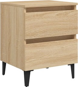 vidaXL Κομοδίνα 2 τεμ. Sonoma Δρυς 40 x 35 x 50 εκ. από Επεξ. Ξύλο