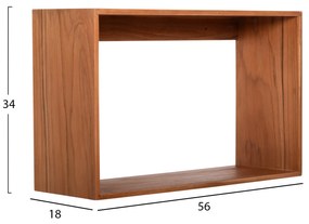 ΡΑΦΙΕΡΑ CHENGIS HM9830 3ΤΜΧ ΞΥΛΟ TEAK ΣΕ ΦΥΣΙΚΟ ΧΡΩΜΑ 60x20x38Υεκ - Ξύλο - HM9830