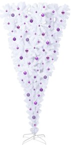 vidaXL Τεχνητό Χριστουγεννιάτικο Δέντρο Λευκό 240 cm PVC και Χάλυβας