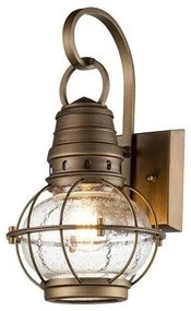 Φανάρι Απλίκα Φωτιστικό Τοίχου 1xE27 IP44 33cm Bridgepoint Elstead Lighting-KL-BRIDGEPOINT-S-NBR-Ορείχαλκος KL-BRIDGEPOINT-S-NBR