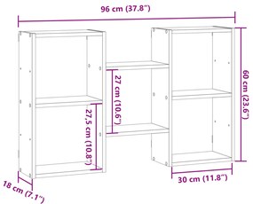 ΡΑΦΙΕΡΑ ΤΟΙΧΟΥ ΓΚΡΙ SONOMA 96X18X60 ΕΚ. ΕΠΕΞΕΡΓΑΣΜΕΝΟ ΞΥΛΟ 853232