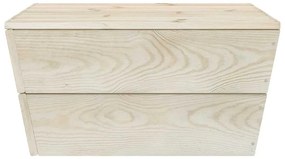 vidaXL Τραπέζια Κήπου 2 τεμ. 60x60x30 εκ. Εμποτισμένο Ξύλο Ερυθρελάτης