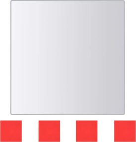 vidaXL Πλακάκια Καθρέφτη Τετράγωνα 48 τεμ. από Γυαλί