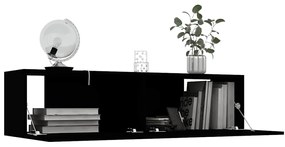 vidaXL Έπιπλο Τηλεόρασης Μαύρο 120 x 30 x 30 εκ. από Επεξ. Ξύλο