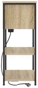 vidaXL Κομοδίνο Sonoma Δρυς 55 x 31 x 76 εκ Επεξεργασμένο ξύλο