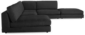Πολυμορφικός γωνιακός καναπές Seattle L117, Σκούρο γκρι, 350x340x87cm, Πόδια: Πλαστική ύλη | Epipla1.gr