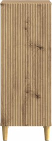 vidaXL Πλαϊνό γραφείο Artisan Δρυς 33 x 34,5 x 90 εκ