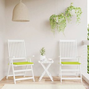 Μαξιλάρια Καρέκλας Κήπου 2 τεμ. Αν. Πράσινο 40x40x3 εκ. Ύφασμα
