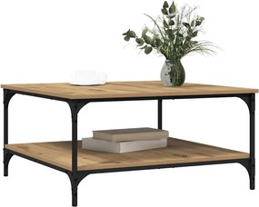 vidaXL Τραπεζάκι σαλονιού artisan δρυς 80 x 80 x 40 cm