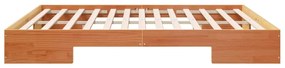 vidaXL Κρεβάτι δαπέδου Καφέ 180 x 200 cm Μασίφ ξύλο πεύκου