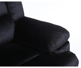 Πολυθρόνα Ανακλινόμενη ArteLibre CARINAE Μαύρο Βελούδο 93x90x100cm