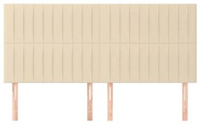 vidaXL Κεφαλάρι Κρεμ Ύφασμα 200x5x118/128 εκ.