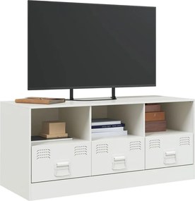 vidaXL Έπιπλο Τηλεόρασης Λευκό 99x39x44 εκ. από Ατσάλι