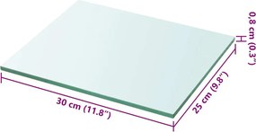 vidaXL Ράφια Πάνελ 2 τεμ. Διάφανα 30 x 25 εκ. Γυάλινα