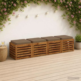 vidaXL Μαξιλάρια καθιστικού 4 κομματιών VUGHT 4 pcs 100% Πολυεστέρας