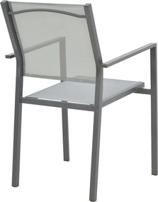 Τραπεζαρία Watson-Confidence A σετ 3τεμ pakoworld μέταλλο σε ανθρακί απόχρωση Φ60x70εκ