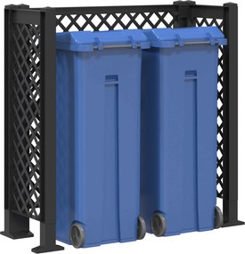 vidaXL Πέργκολα κάδου Ανθρακί 123 x 47 x 114 εκ PP