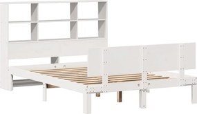 vidaXL Κρεβάτι Βιβλιοθήκη Χωρίς Στρώμα 120x200 εκ Μασίφ Ξύλο Πεύκο