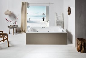 Acrilan Lona White Gloss - Μπανιέρα Υδρομασάζ 200x140 εκ - Maxxcoat, Αερομασάζ