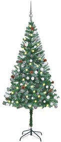 vidaXL Χριστουγεννιάτικο Δέντρο Τεχνητό LED/Μπάλες/Κουκουνάρια 180 εκ.