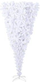 vidaXL Τεχνητό Χριστουγεννιάτικο Δέντρο Λευκό 240 cm PVC και Χάλυβας