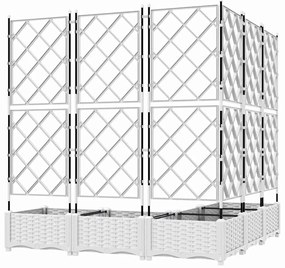 vidaXL Κηποτινάκι με Τρέλα 5 pcs Λευκό 120 x 120 x 125.5 εκ. PP