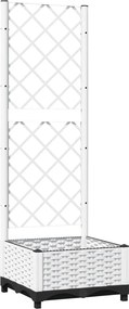 vidaXL Γλάστρα Κήπου Λευκό 40 x 40 x 121,5 cm