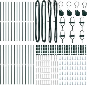 vidaXL Ενσωματωμένος Πόλος Φράχτη 26 pcs Πράσινο