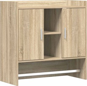 vidaXL Ράφι Τοίχου Επιτοίχιο Sonoma Δρυς 80 x 36 x 80 εκ