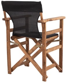 Καρέκλα Σκηνοθέτη ΛΗΜΝΟΣ C10368.05 Καρυδί με Textilene Μαύρο 57x54x88.5 εκ. 57x54x88.5 εκ.