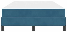 vidaXL Κρεβάτι box spring με στρώμα Σκούρο Μπλε 120 x 190 cm Βελούδο