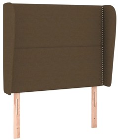 Κεφαλάρι με Πτερύγια Σκούρο Καφέ 93 x 23 x 118/128εκ.Υφασμάτινο 3117801