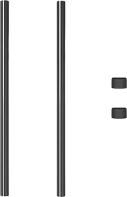 vidaXL Στύλος Περιφράξεων 2 pcs Γκρι 110 cm