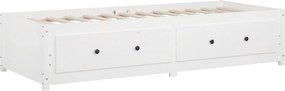 VidaXL Καναπές Κρεβάτι Χωρίς Στρώμα Λευκό 80x200 εκ. Μασίφ Ξύλο Πεύκου