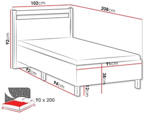 Kρεβάτι Indygo-Mpez-160 x 200