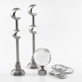 Κουρτινόβεργα διπλή twist Cristal Monaco 25/19 – χρώμιο ματ - 300 cm