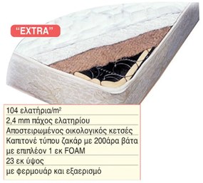 Στρώμα Extra 38-0104 190X110X20 cm Ημίδιπλο