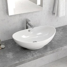 Νιπτήρας Επικαθήμενος LT 3076 59x39x19,5cm White Karag Πορσελάνη