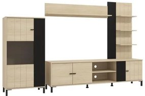 ΚΕΝΤΡΟ ΨΥΧΑΓΩΓΙΑΣ-ΣΥΝΘΕΣΗ CAMARGUE OAK-BLACK OAK 263x40x167εκ 11014735
