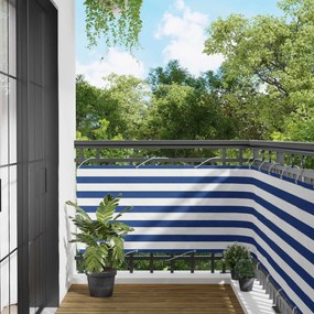 vidaXL Οθόνη Μπαλκονιού Μπλε και άσπρο 75 x 200 cm
