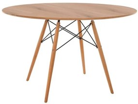 ΤΡΑΠΕΖΙ MINIMAL ΣΤΡΟΓΓΥΛΟ HM8454.04 MDF ΣΕ ΦΥΣΙΚΟ-ΠΟΔΙΑ ΟΞΙΑΣ ΣΕ ΦΥΣΙΚΟ Φ120Χ75Υεκ.