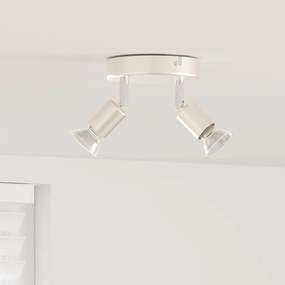 vidaXL Σποτ οροφής Βουρτσισμένο Νίκελ 12 x 8 εκ Ατσάλι